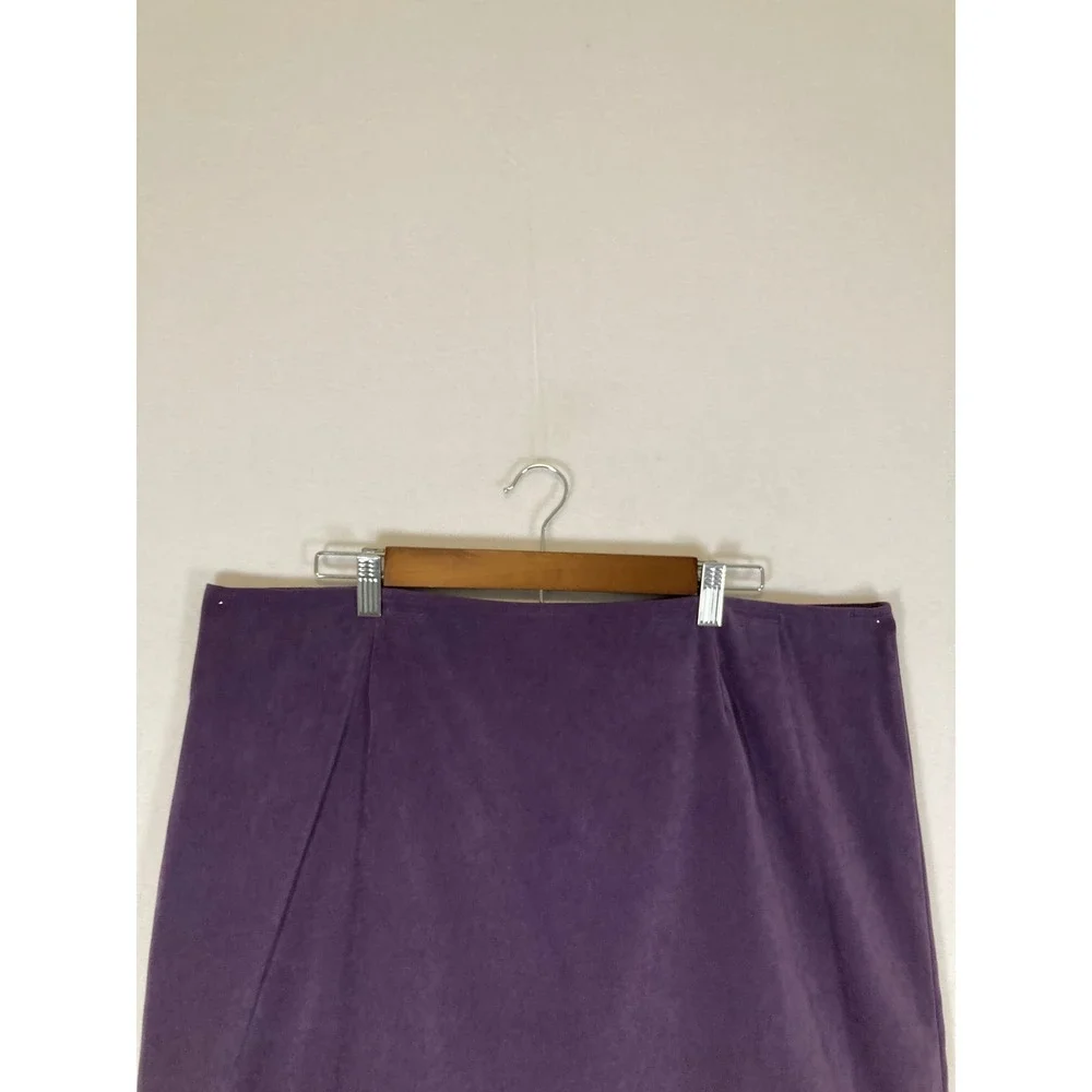 Whimsigoth Whos‎ Tracy by Tracy Evans Women 18 Purple Faux Suede Mini Skirt Plum